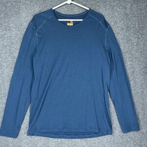 Icebreaker Merino 200 Oasis Crew Top Mens XL Blue Wool Long Sleeve Base layer